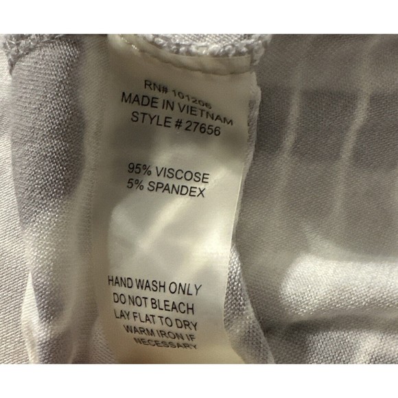 Soft Surroundings Womens Gray/White Tie Dye Long Sleeve Tunic Stretch Small Boho - Picture 6 of 6